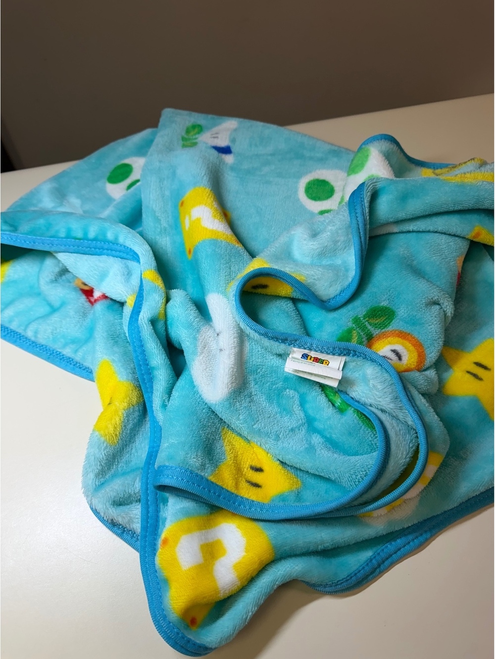 Super Mario Themed Plush Throw Blanket
